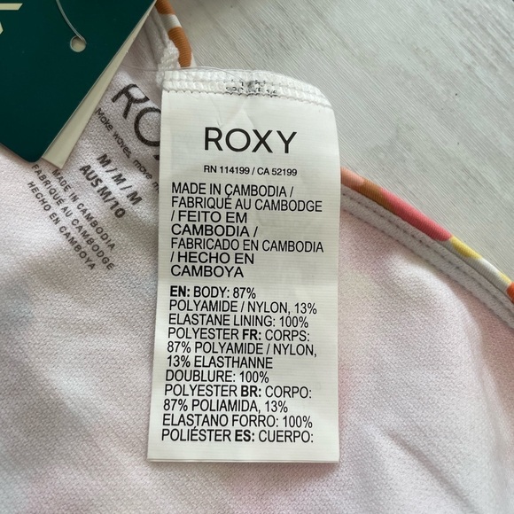 Roxy Pt beach classics cheeky hl floral bikini bottom M - Picture 6 of 8